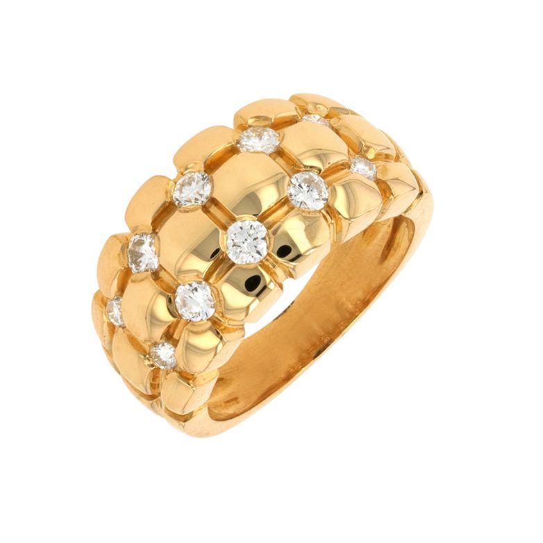 Bague diamants 0.44 carat or jaune 10.90g Comme neuf -  reconditionné disponible sur Gemme Les Bijoux